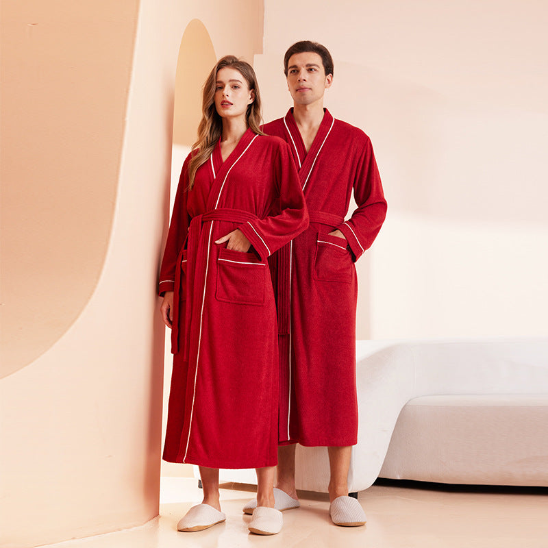 Halat Yukata Kimono din Bumbac Absorbant pentru Femei și Bărbați
