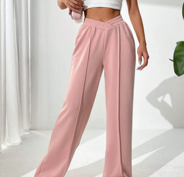 Pantaloni Largi Casual Femei — Bumbac, Talie Elastică, Stil Japonez