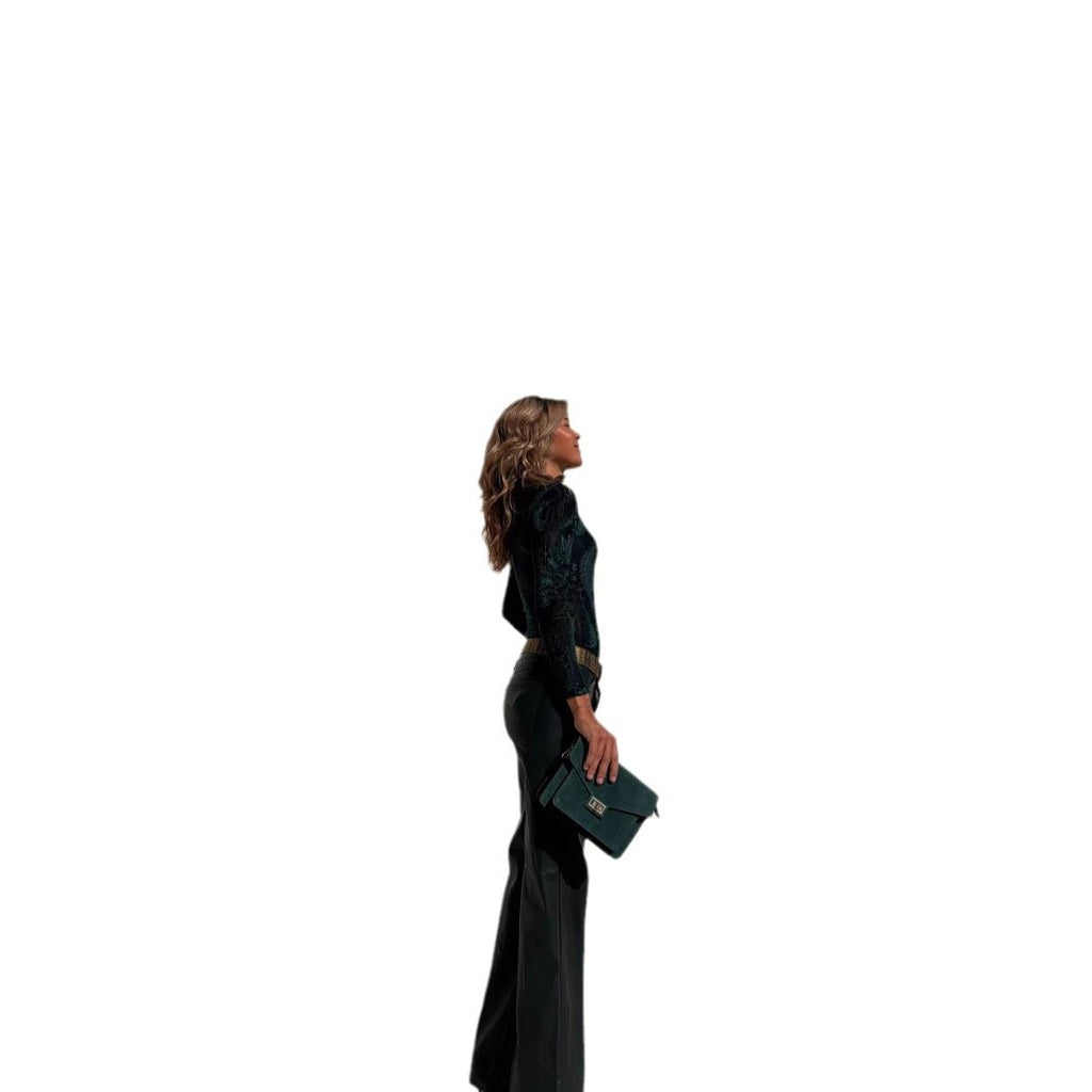 Embroidered long sleeved lace women's jumpsuit