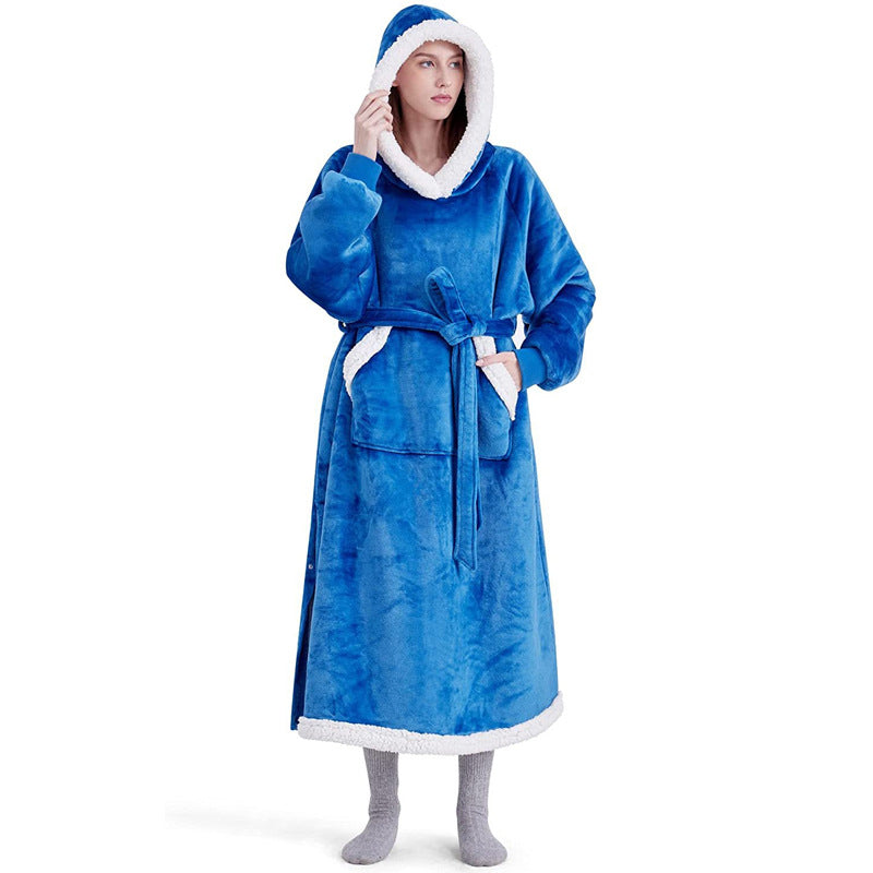 Hanorac Pătură din Flanel cu Mâneci — Oversize Confortabil