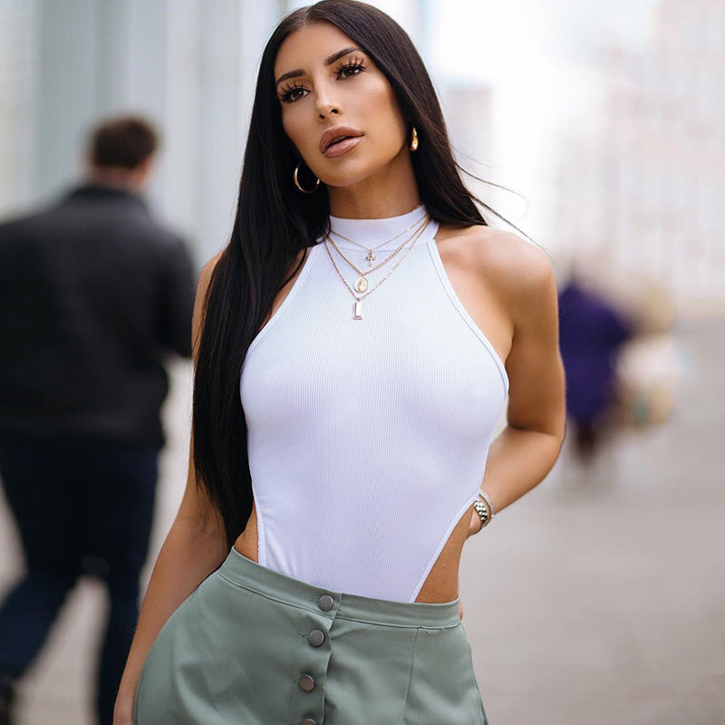 Salopetă cu Top Bretele și Pantalon Scurt pentru Femei — Casual Vară