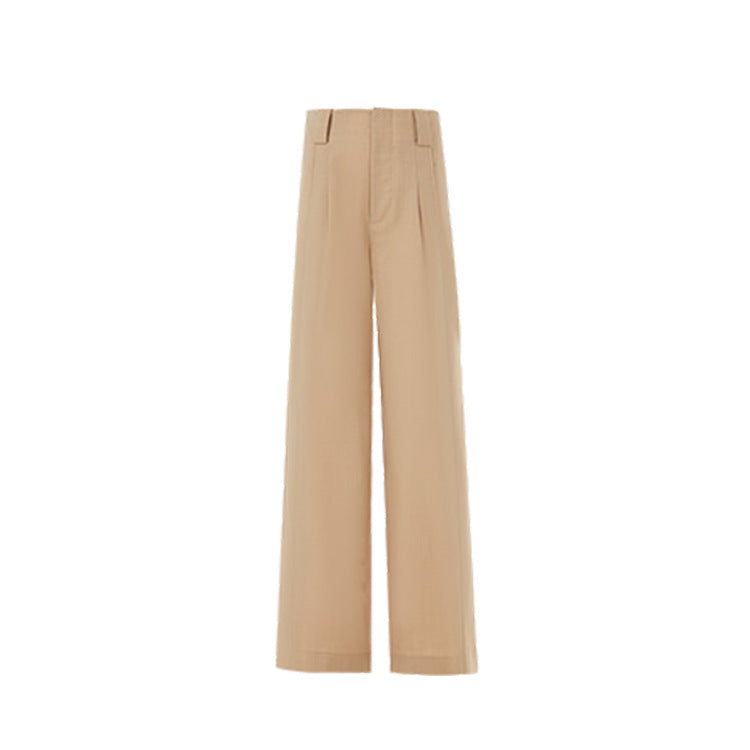 Set Elegant Femei “Old Money” — Bluză Asimetrică și Pantaloni Drepți