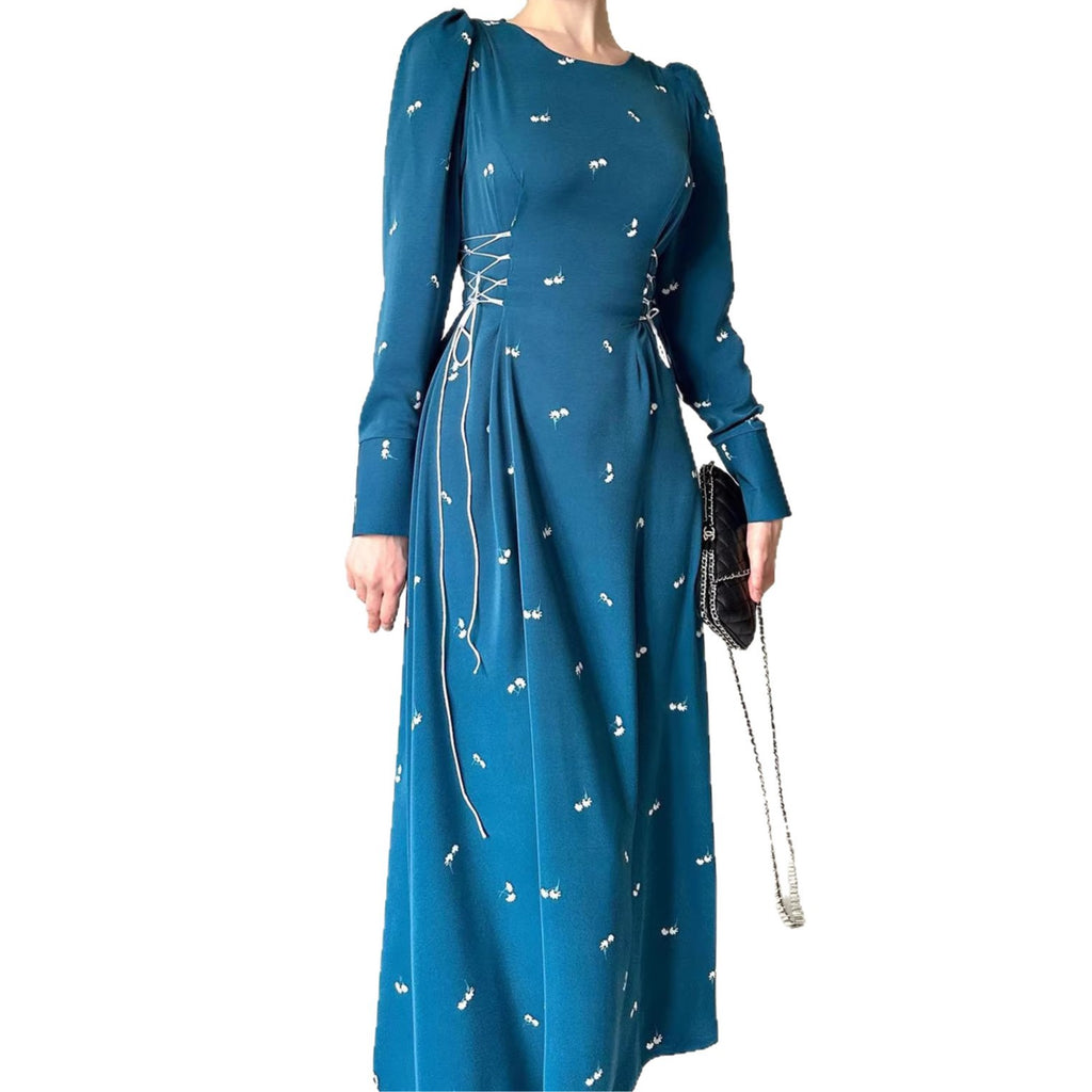 Rochie Maxi Elegantă de Primăvară cu Talie Strânsă pentru Femei