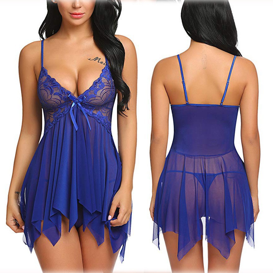 Set Lenjerie Sexy din Două Piese — Camisol Plasă și Tanga