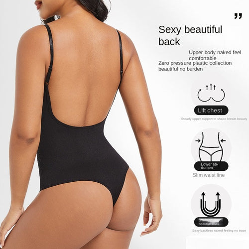 Body Modelator Fără Spate pentru Femei / Shapewear Talie și Șolduri