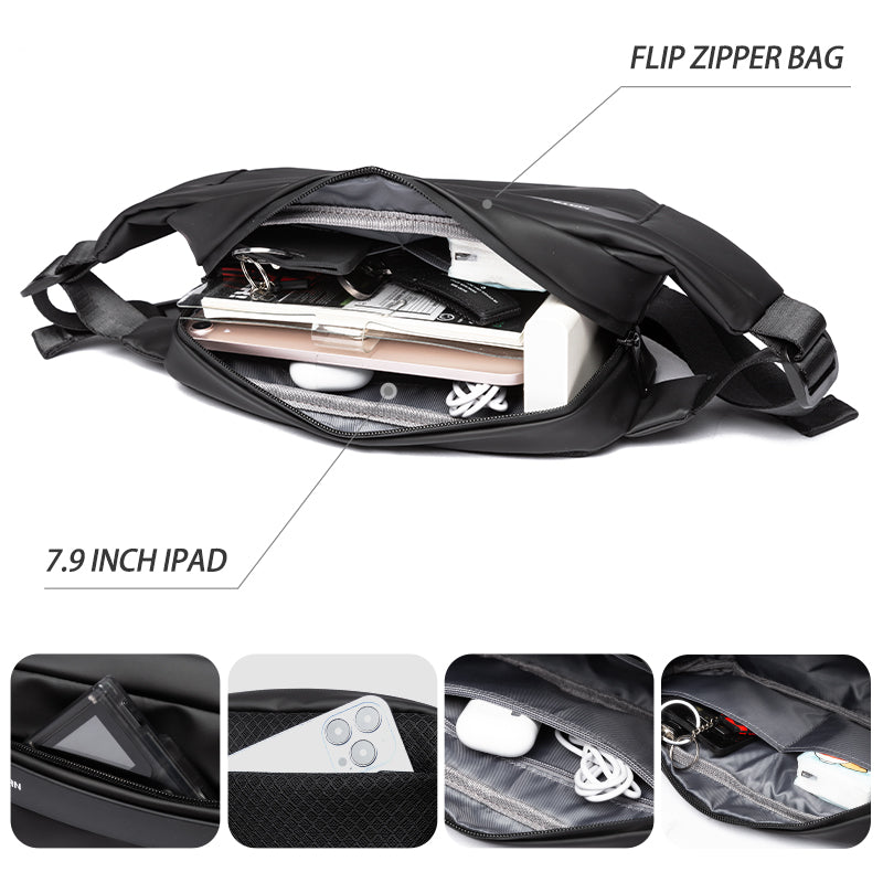 Geantă de Umăr Bărbați — Crossbody Multifuncțional PVC