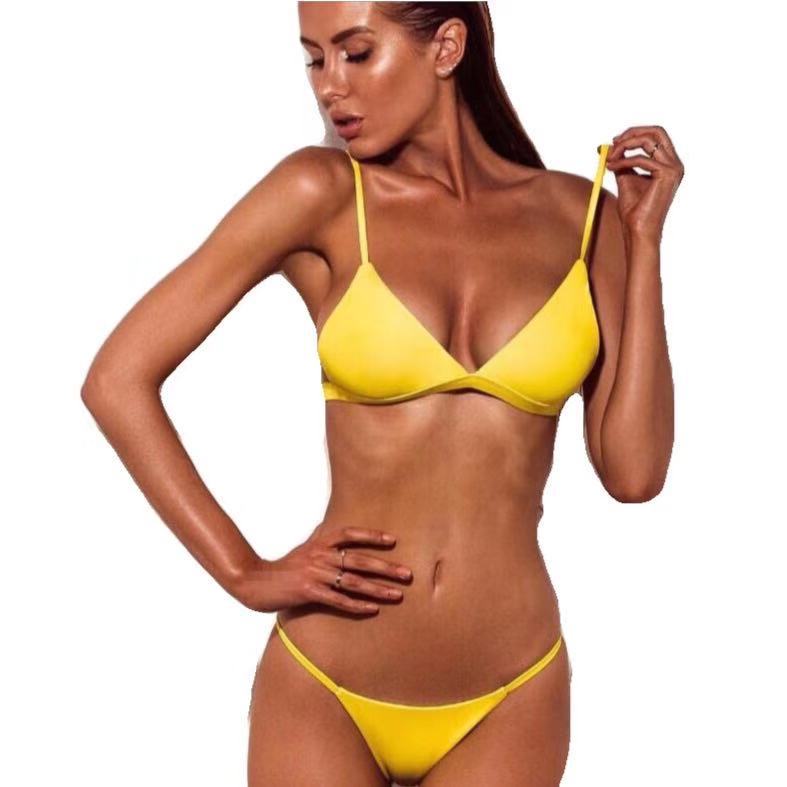 Bikini 2 Piese Sexy Culoare Uni - 9 Culori
