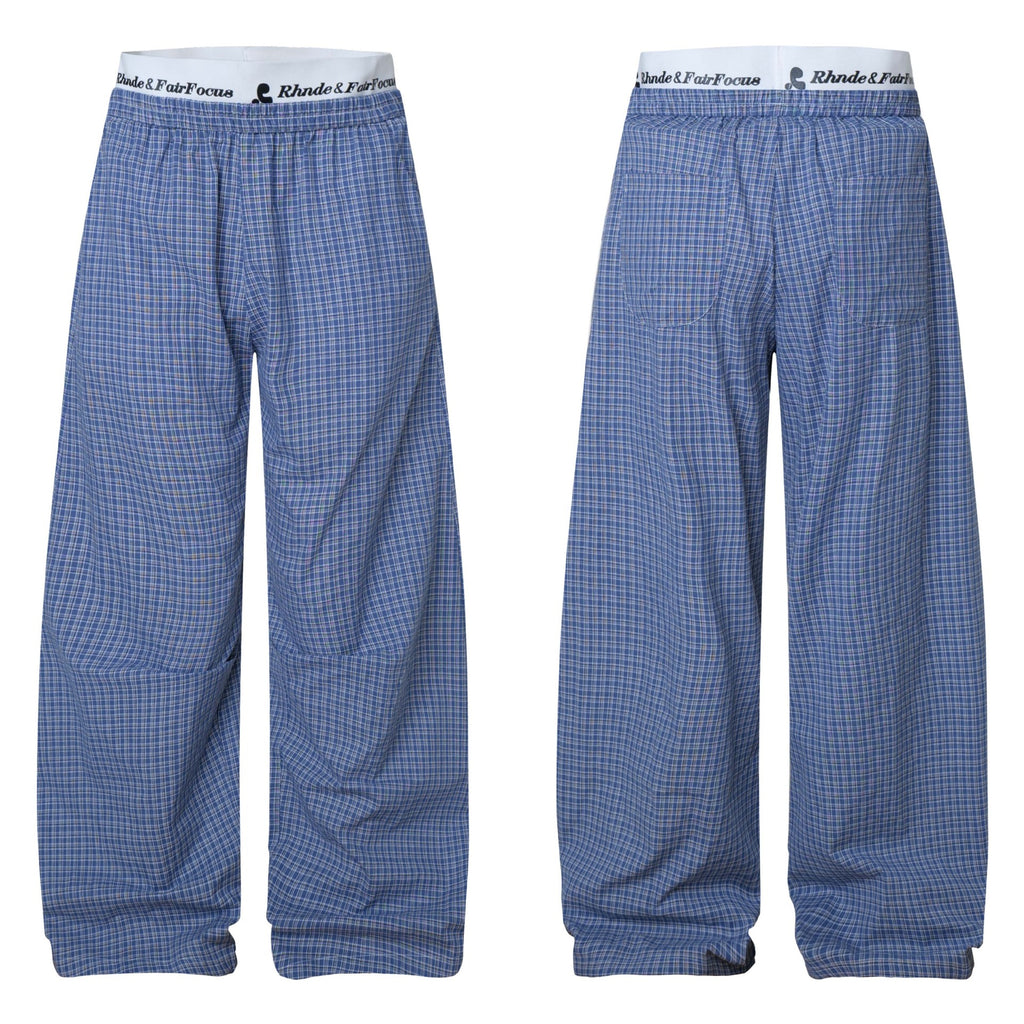 Pantaloni Largi Casual în Carouri — Set Două Piese pentru Bărbați și Femei