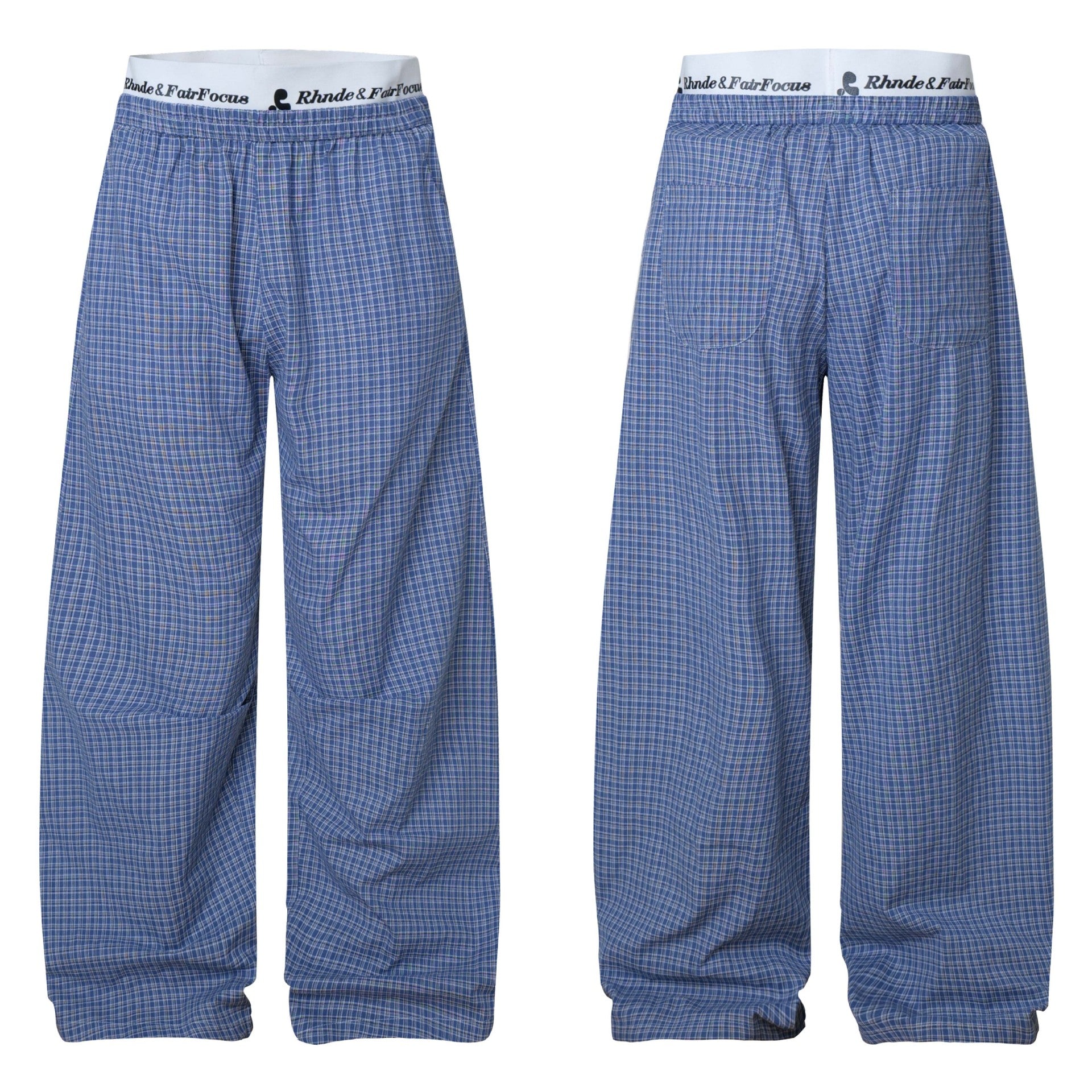 Pantaloni Largi Casual în Carouri — Set Două Piese pentru Bărbați și Femei