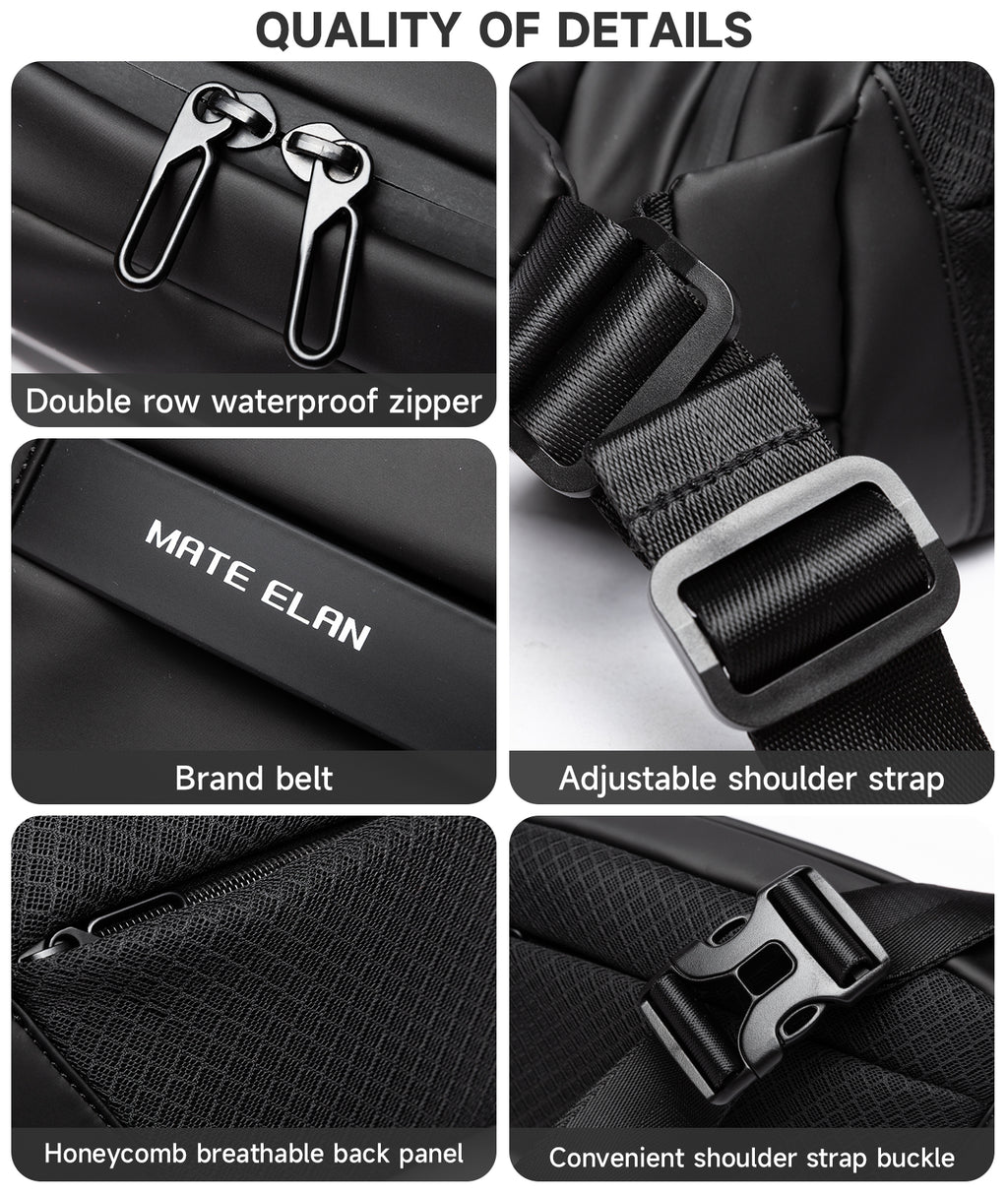 Geantă de Umăr Bărbați — Crossbody Multifuncțional PVC