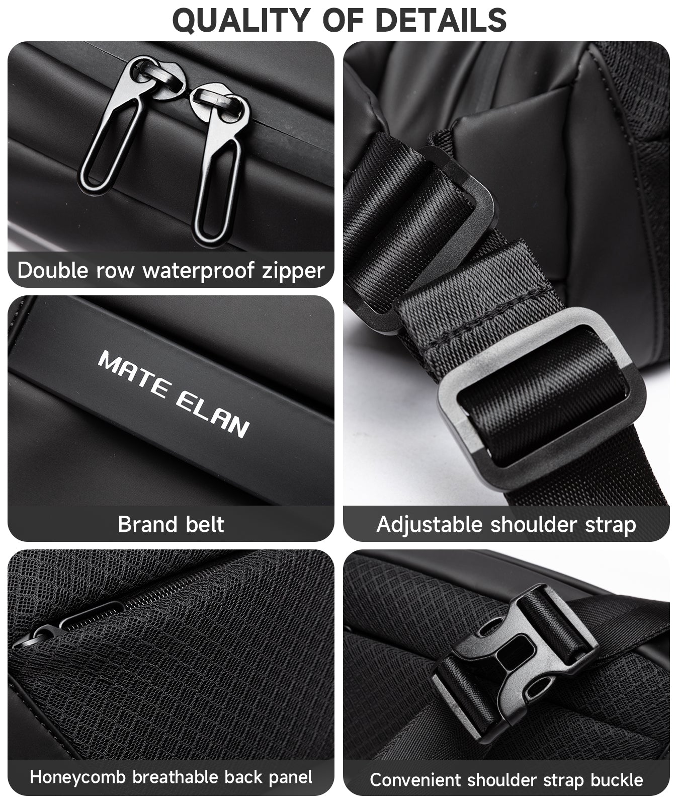 Geantă de Umăr Bărbați — Crossbody Multifuncțional PVC