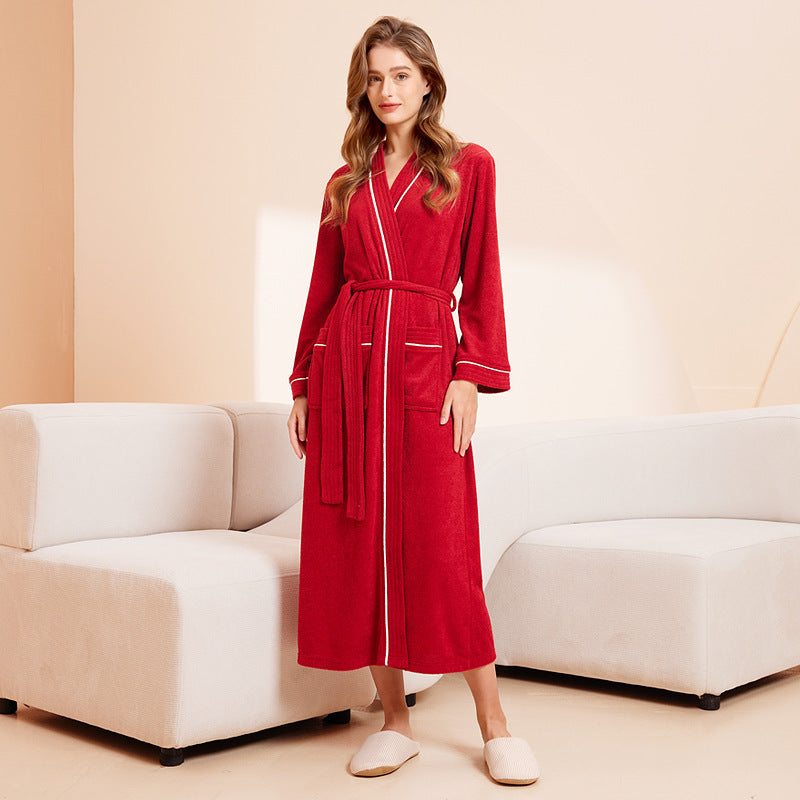 Halat Yukata Kimono din Bumbac Absorbant pentru Femei și Bărbați