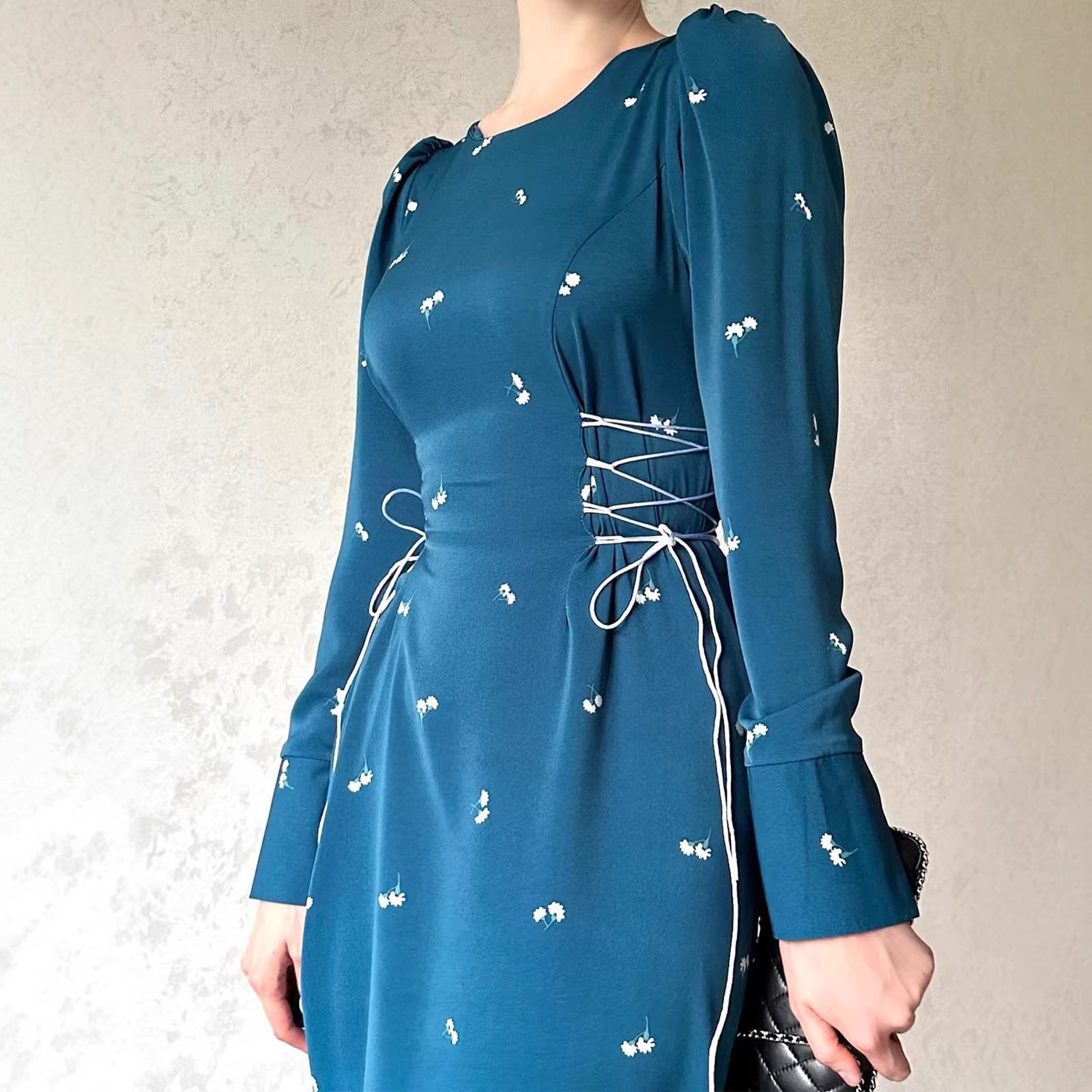 Rochie Maxi Elegantă de Primăvară cu Talie Strânsă pentru Femei