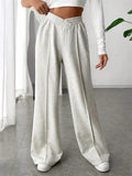 Pantaloni Largi Casual Femei — Bumbac, Talie Elastică, Stil Japonez