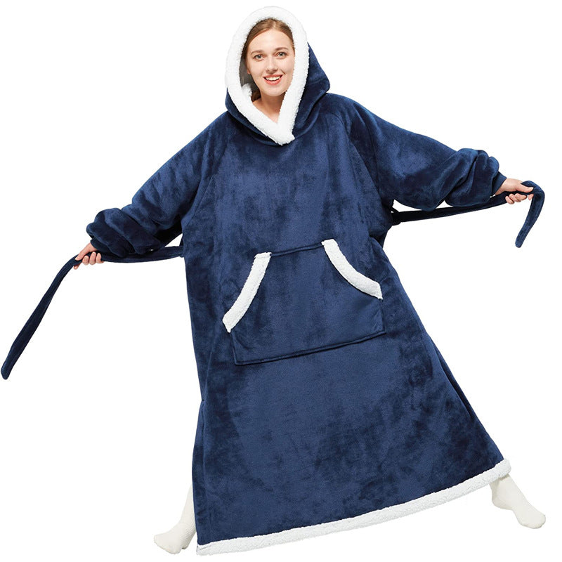 Hanorac Pătură din Flanel cu Mâneci — Oversize Confortabil