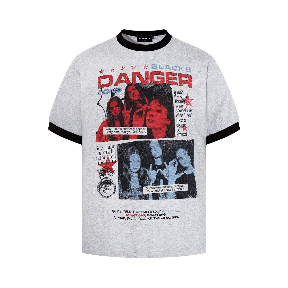 Tricou cu Print Mulțime și Design Artistic — Unisex Urban