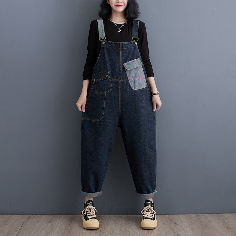 Salopetă Cowboy Cropped Wide-Leg pentru Femei