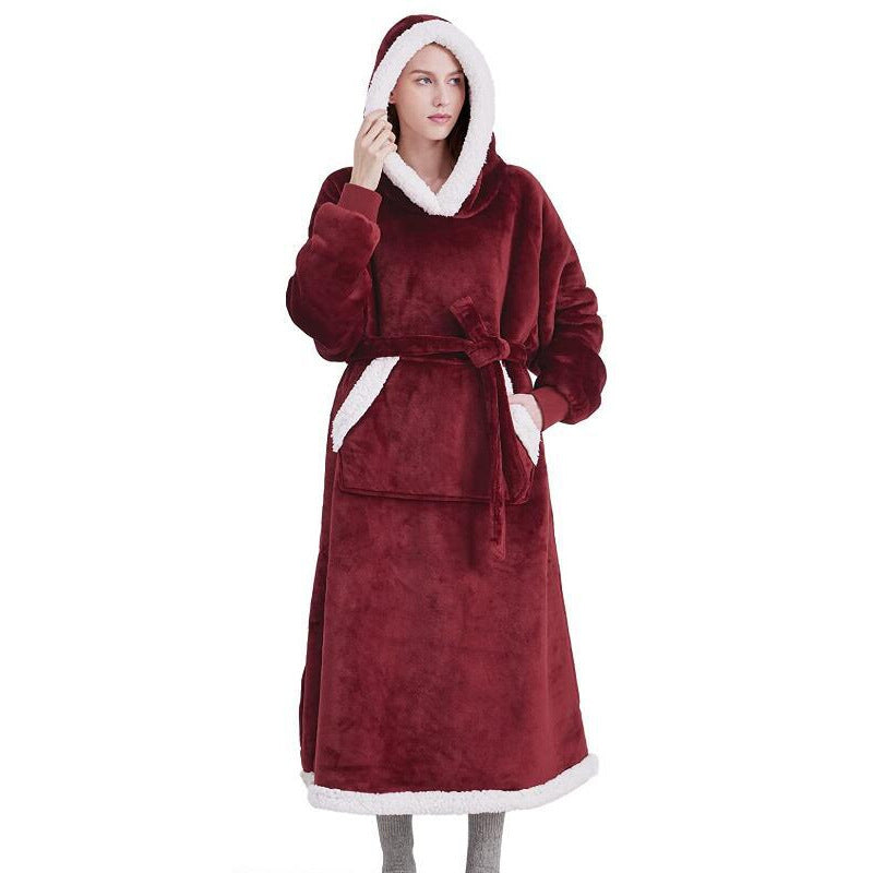 Hanorac Pătură din Flanel cu Mâneci — Oversize Confortabil