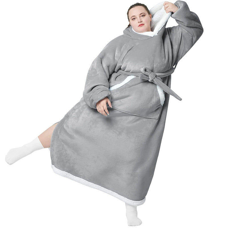 Hanorac Pătură din Flanel cu Mâneci — Oversize Confortabil
