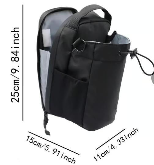 Magnetic Water Bottle Bag for Gym Outdoor Sports Phone and Cup Single Shoulder Crossbody Bag for Men
