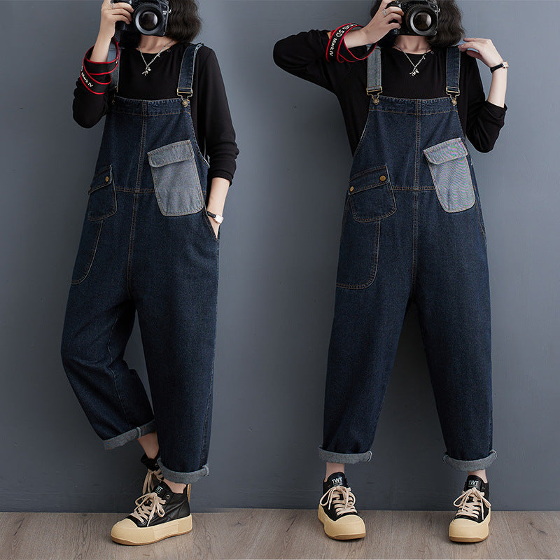 Salopetă Cowboy Cropped Wide-Leg pentru Femei