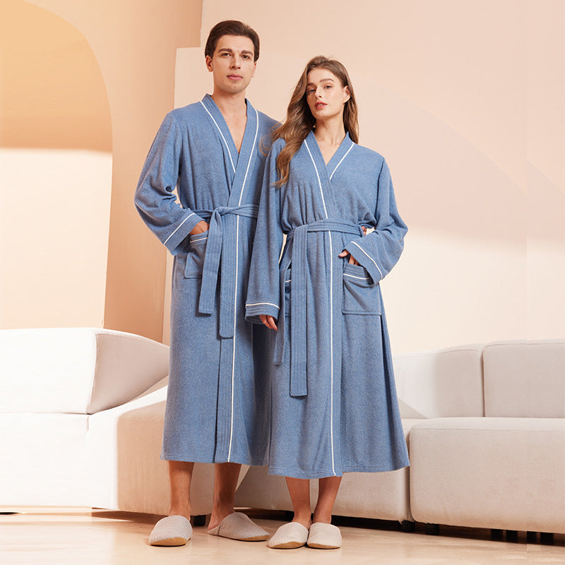 Halat Yukata Kimono din Bumbac Absorbant pentru Femei și Bărbați