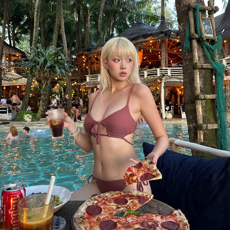 Bikini 2 Piese pentru Femei Culoare Maro