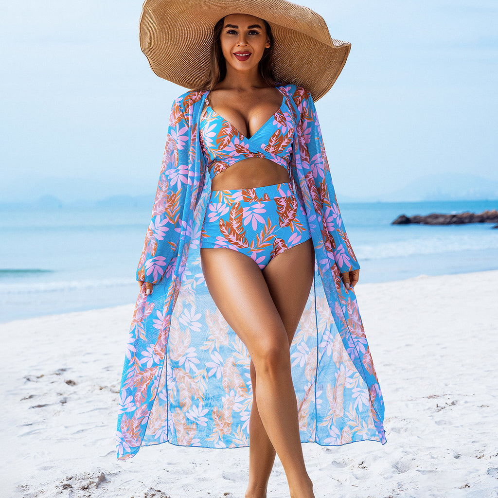 Mingyi Fashionable High-End Sexy Women's Swimwear Three-Piece Bikini Set