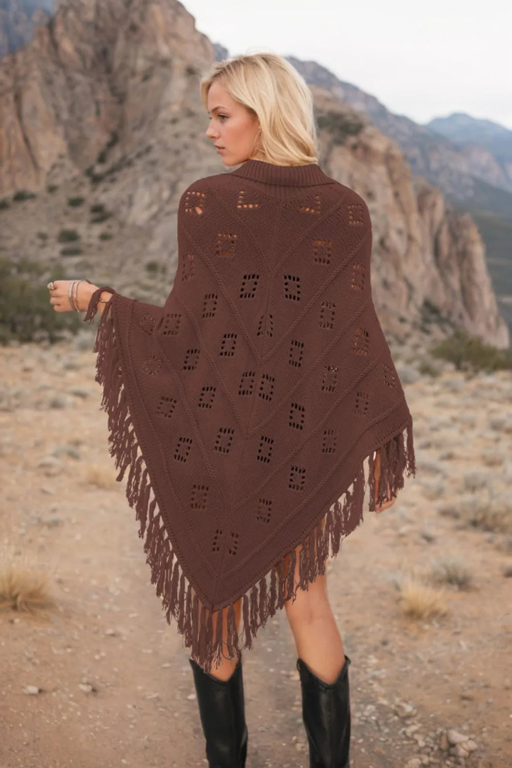 Cardigan Tricotat cu Franjuri