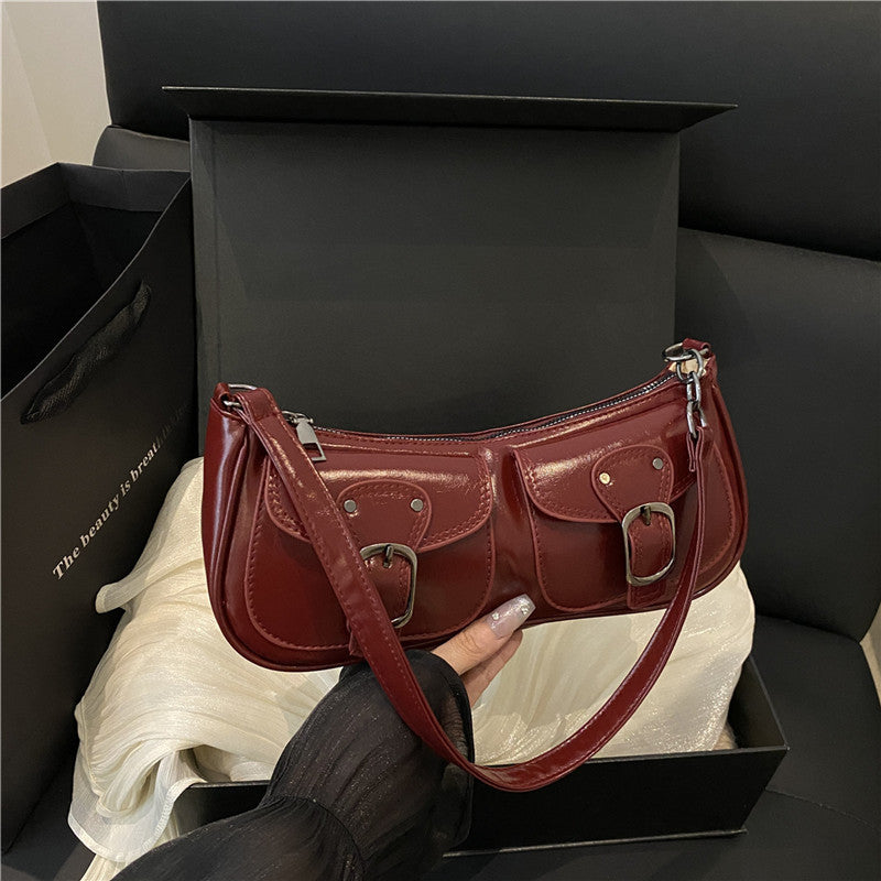style Commute Mini Bag Simple Casual Shoulder Crossbody Square Bag Small&