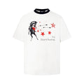 Tricou cu Print Cal și Stele — Design Artistic Unisex