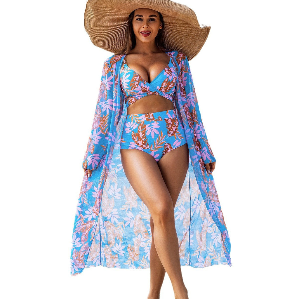 Mingyi Fashionable High-End Sexy Women's Swimwear Three-Piece Bikini Set