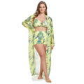 Set Bikini Plus Size cu Mânecă Lungă — Floral | 0XL-4XL