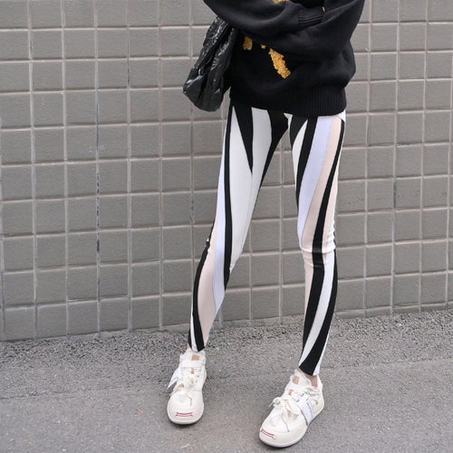 Colanți Damă Talie Înaltă cu Design Elastic și Bandă Elastică
