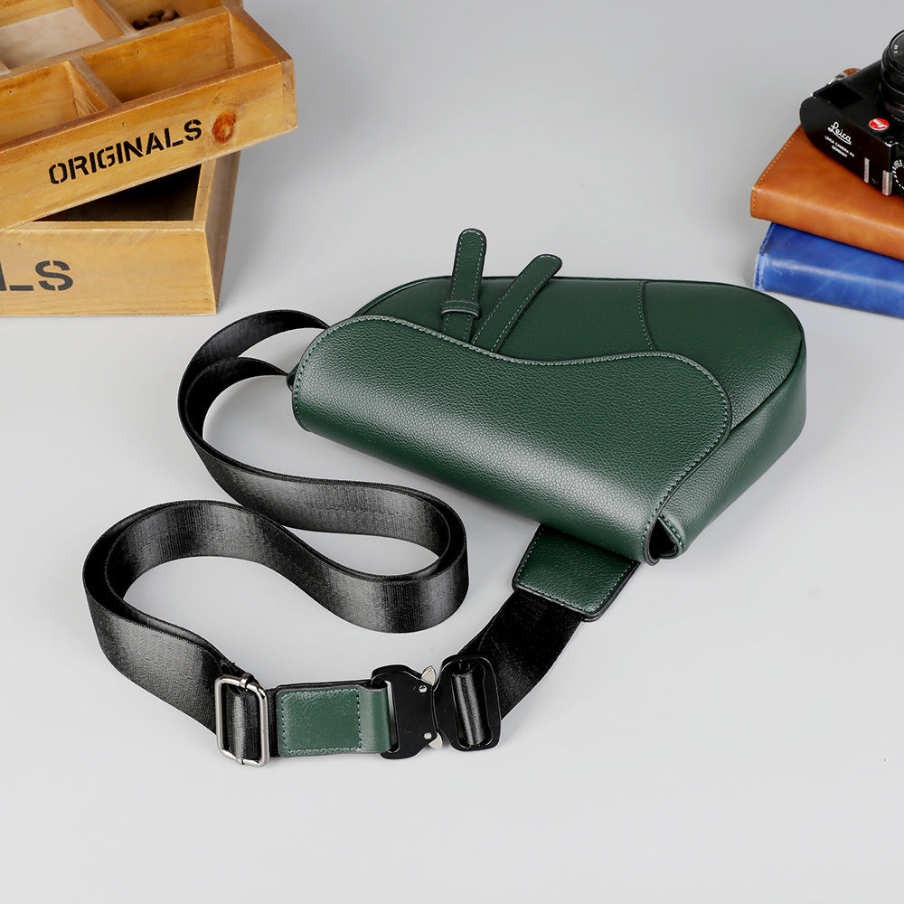 Shoulder bag saddle bag zipper diagonal cross bag men's bag