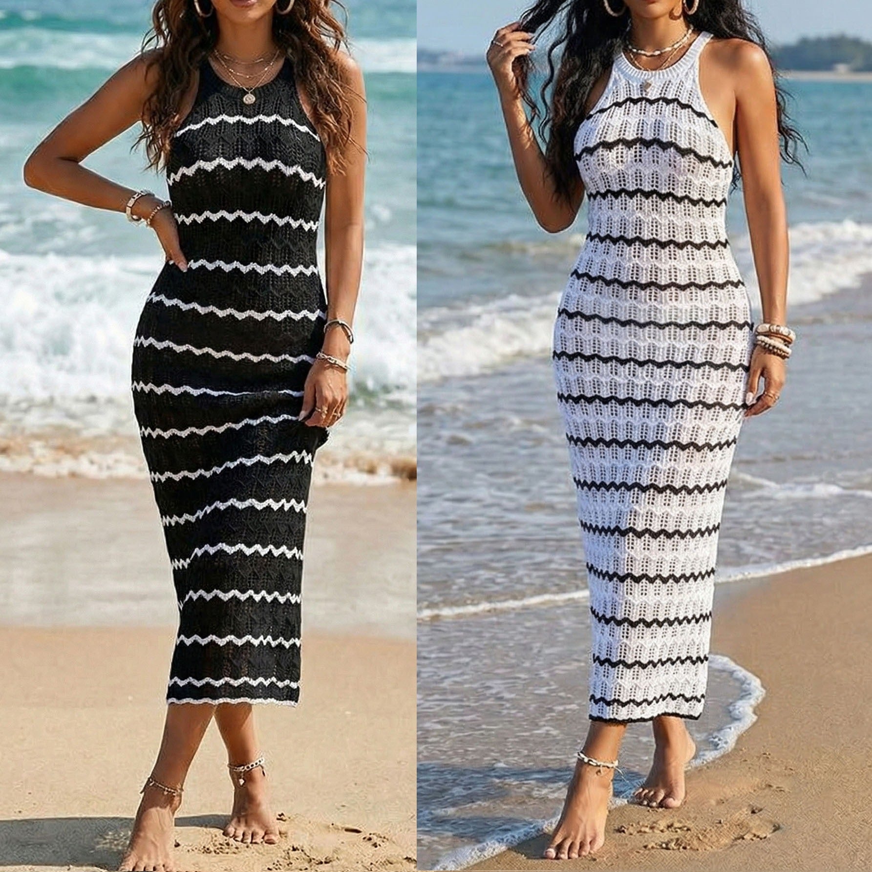 Rochie Vest Cover-Up fără Mâneci