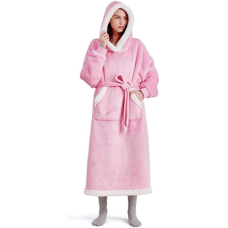 Hanorac Pătură din Flanel cu Mâneci — Oversize Confortabil