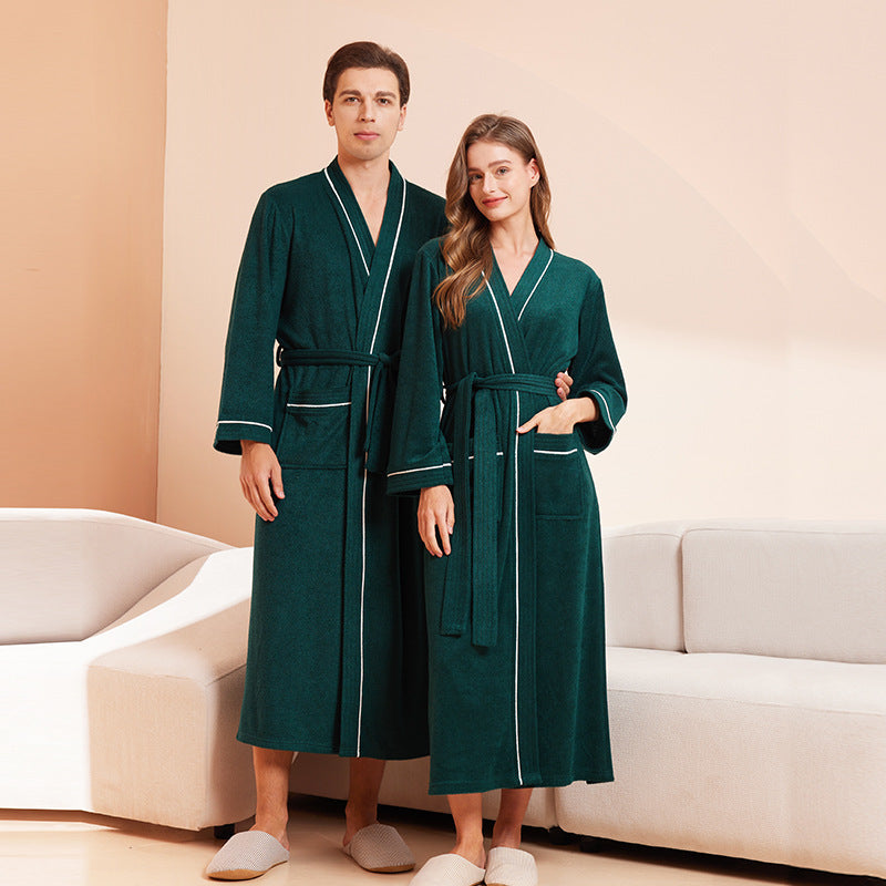 Halat Yukata Kimono din Bumbac Absorbant pentru Femei și Bărbați