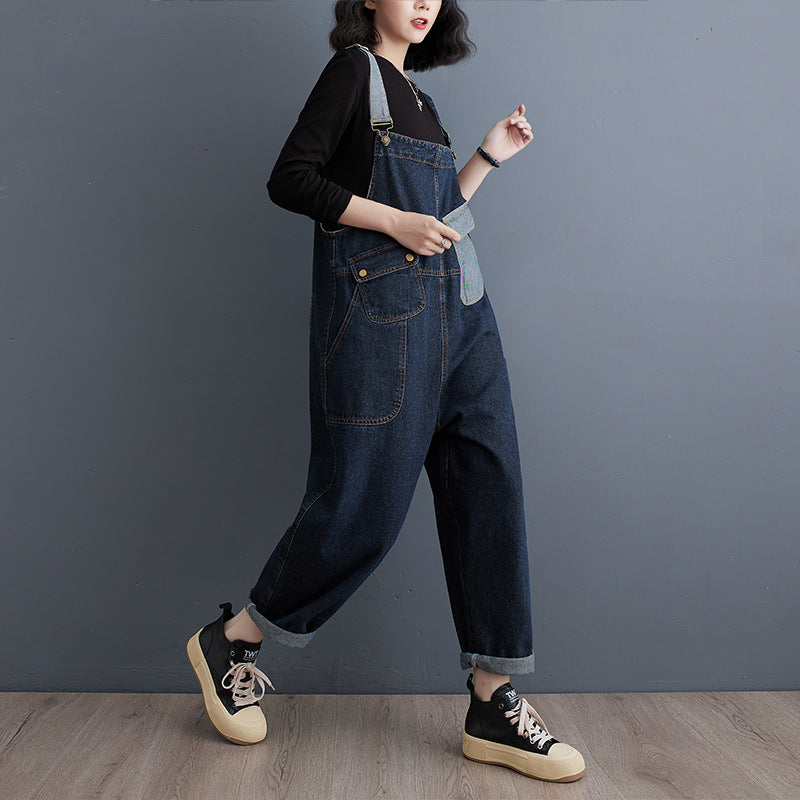 Salopetă Cowboy Cropped Wide-Leg pentru Femei