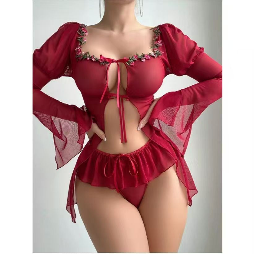 Costum Sexy Role Play Vrăjitoare — Dantelă și Plasă