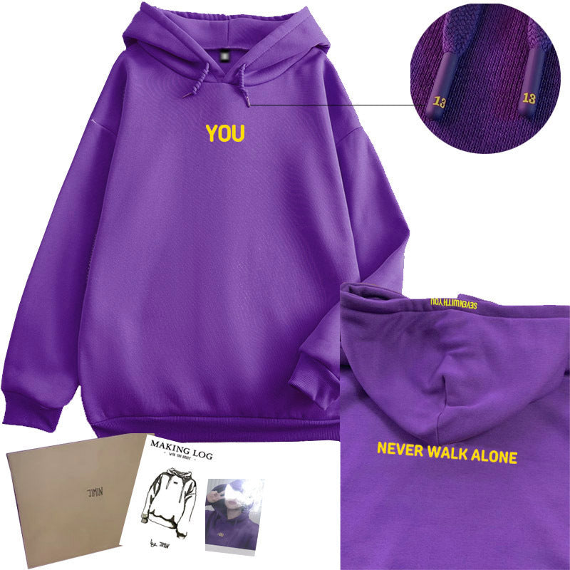 Hanorac K-Pop Style cu Glugă și Print — Unisex Urban