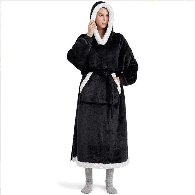Hanorac Pătură din Flanel cu Mâneci — Oversize Confortabil