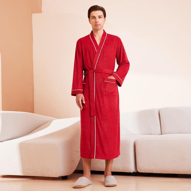 Halat Yukata Kimono din Bumbac Absorbant pentru Femei și Bărbați