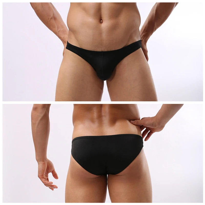 Slip de Baie Bărbați Sexy — Bikini Înot cu Buzunar Frontal | BUYFORHOME