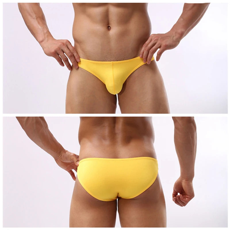Slip de Baie Bărbați Sexy — Bikini Înot cu Buzunar Frontal | BUYFORHOME