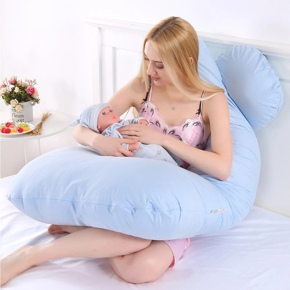 Pernă pentru Gravide PANGDUBE 130x70cm – Suport Corp, Alăptare, Somn Confortabil