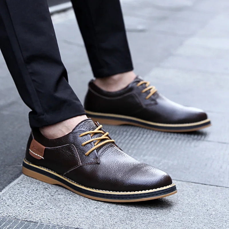 Pantofi Oxford Bărbați Piele Naturală Brogue, Mărimi 38-48