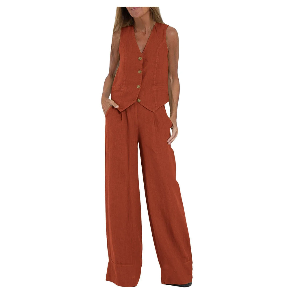 Set Damă Vestă + Pantaloni - Ținută Elegantă Casual