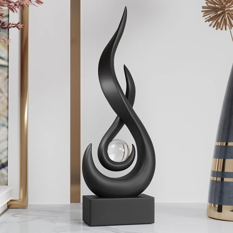 Statuetă Decorativă Modernă — Sculptură Sandstone pentru Living & Cadou Inaugurare