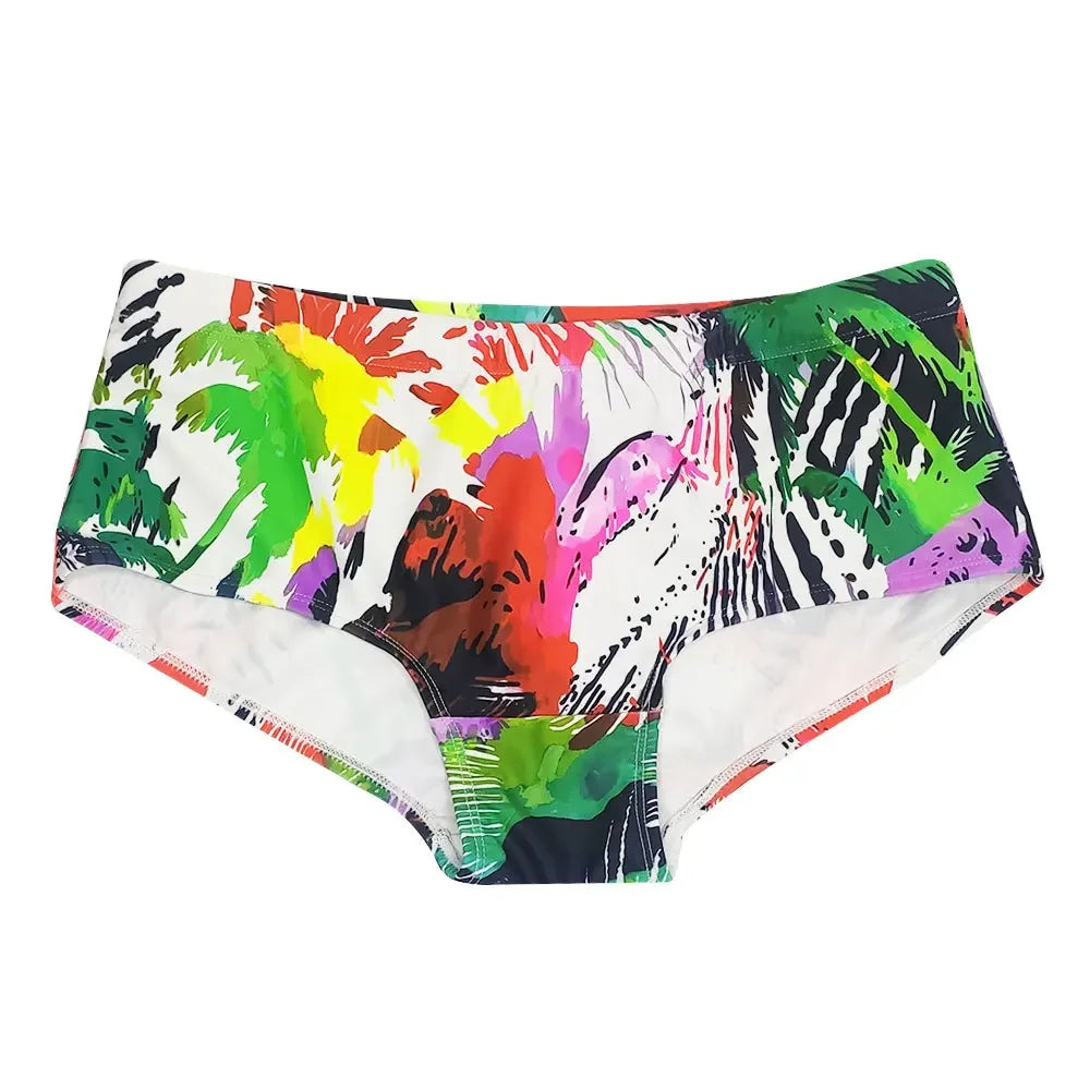 Short de Baie Bărbați Multicolor cu Palmieri — cu sau fără Bureți, M-XXXL